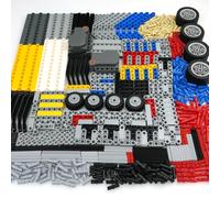 Parti tecniche Liftarm Beams Pullback Motor Building Block Set, EV3 sostituzione accessori extra, perni asse connettore telaio ruote mattoni pneumatici pezzi