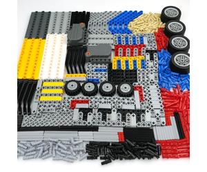 Parti tecniche Liftarm Beams Pullback Motor Building Block Set, EV3 sostituzione accessori extra, perni asse connettore telaio ruote mattoni pneumatici pezzi