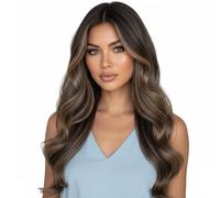 Particelle per capelli da donna - 45 cm naturale invisibile clip per capelli resistente al calore - capelli dall'aspetto naturale | Per donne madri spose studenti universitari lavoro eventi matrimonio