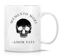 particolari Tazze da Tè Stoic Philosophy Memen to Mori Amor Fati Skull Stoicism Tazza in Ceramica Multicolore Tazzine da caffè per Nonna caffè e Tè 330ml