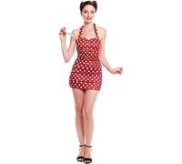 Partilandia Costume da bagno a pois, anni 50, da donna, taglia L