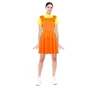 Partilandia Costume da Bambola del Gioco del Calamaro da donna, taglia S
