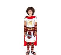 Partilandia Costume da centurione romano con badge per bambino 7-9 anni