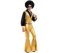 Partilandia | Costume da disco oro da uomo (taglia M)