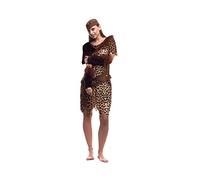 Partilandia Costume da donna caverna, taglie dalla S alla L, carnevale, Halloween, teatro, poliestere
