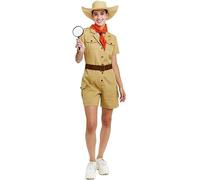 Partilandia Costume da esploratore classico con cintura da donna, taglia S