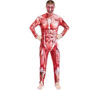 Partilandia Costume da modello anatomico con muscoli, da uomo, taglia L