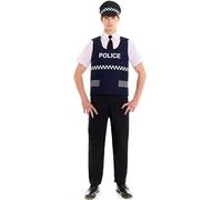 Partilandia | Costume da polizia Gilet da uomo (Taglia S)