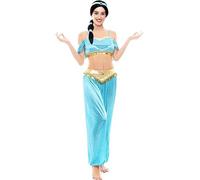 Partilandia Costume da principessa araba blu da donna, taglia M