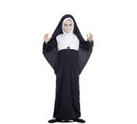 Partilandia Costume da suora nero per bambina 3-4 anni