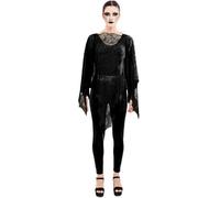 Partilandia Costume o poncho ragnatela nero adulto 1,5 x 1,5 m (taglia universale da donna)