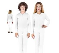 Partilandia Costume o tuta bianca manica lunga per bambini da 7 a 9 anni