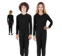 Partilandia Costume o tuta nera manica lunga per bambini 7-9 anni