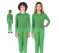 Partilandia Costume o tuta verde a maniche lunghe per bambini da 10 a 12 anni