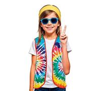 Partilandia | Gilet Hippie cerchi multicolore per bambini (taglia unica)