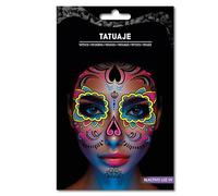 Partilandia Tatuaggio Catrina giallo e rosa fluorescente