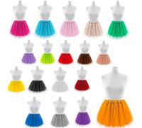 Partilandia | Tutù con orlo in vari colori da 45 cm per adulti (nero)