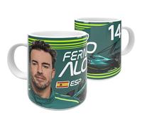 PARTISAN Fernando Alonso F1 Tazza in ceramica, 325 ml, verde/giallo