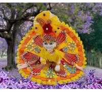 Partish Laddu Gopal - Abito pesante Janamashtmi con Mukut l Ladoo Gopal l Bal Gopal l Kanha Ji Thakur Ji Abito pesante, taglia 1 2 4 5 6 (abito Kundan, taglia 5)