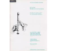 Partitions classique BILLAUDOT RYDIN ALEXANDRE - 4 MORCEAUX FACILES - FLUTE A BEC, PIANO Flûte à bec