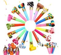 Partito Trombette Fischietto, 20 PCS Soffiatori per Feste Corno colorato per Feste Trombette Compleanno Bambino per Bambini, Compleanni, Matrimoni, celebrazioni