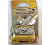 Partitore a T blindato antirumore collegamento 2 prese e una spina ø 9,5 mm