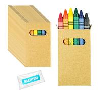 Partituki Gadget Compleanno Bambini 30 Sets di 6 Pastelli a Cera Colorati. Ideale per Regalini Fine Festa Bambini e Pignatta