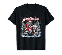 Partner Fun Outfit Natale Brutto Babbo Natale Biker Motorrad Nikolaus Maglietta
