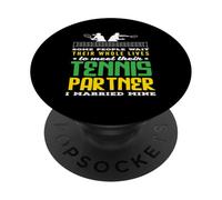 Partner giocatore di tennis Ho sposato il mio PopSockets PopGrip Adesivo