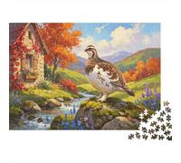 Partridge by A Mountain Stream Wildlife Puzzle 1000 Pezzi - Adulti Per Ideale, Gioco Familiare E Rilassamento, Regalo E Decorazione Da Parete 38x26cm/1000pcs