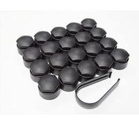 Partsdealers® Copridadi rotondi per Audi A1 A3 A4 A5 A6 A7 A8 TT Q3 Q5 Q7 17 mm (nero opaco)