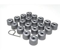 Partsdealers Copridadi Rotondi per Ruote Arteon Beetle Caddy Golf Jetta Polo Passat Scirocco Skoda Tiguan T-Cross T-ROC (Lega Lucida Grigio 16+4)