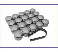 Partsdealers® Copridadi Rotondi Realizzati Fatto per Audi A1 A3 A4 A5 A6 A7 A8 TT Q3 Q5 Q7 17 mm (Grigio Chiaro Opaco)