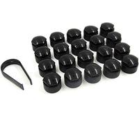 Partsdealers® Copridadi rotondi realizzati per Audi A1 A3 A4 A5 A6 A7 A8 TT Q3 Q5 Q7 17 mm (nero lucido)