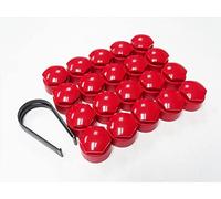 Partsdealers® Copridadi Rotondi Realizzati per Audi A1 A3 A4 A5 A6 A7 A8 TT Q3 Q5 Q7 17 mm (Rosso)