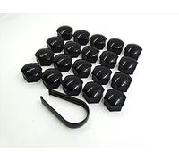 Partsdealers Set di 20 copribulloni per Volvo C30 C70 S40 S60 S80 S90 V50 V60 V70 V90 XC40 XC60 XC70 X90 + coperture di bloccaggio da 19 mm (nero lucido x20 + strumento)