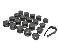 Partsdealers Set di copridadi per Volvo S60 S80 S90 V60 V90 XC40 XC60 XC90 POLESTAR (tipo grande, grigio scuro)