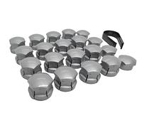 Partsdealers Set di copridadi per Volvo S60 S80 S90 V60 V90 XC40 XC60 XC90 POLESTAR (tipo grande, grigio lega)