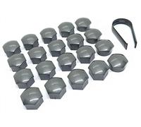 Partsdealers Set di copridadi per Volvo S60 S80 S90 V60 V90 XC40 XC60 XC90 POLESTAR (tipo piccolo, grigio scuro)