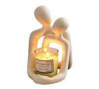 Partslety Statuette di coppia romantica, moderna statua romantica di amore, decorazione di coppia che abbraccia, mini statua di coppia, scultura astratta Knick Knack, decorazione per la casa (escluse