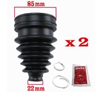 PARTSLINE 2x Soffietto Albero Cardanico Universale Nero + Grasso + Collare