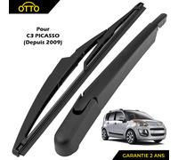 PARTSLINE Braccio Tergicristallo Posteriore C3 Picasso Con Copertura Nero 290 mm