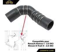PARTSLINE Tubo Intercooler Turbo Durite Nero Per X-TRAIL II Koleos 2.0 dCi