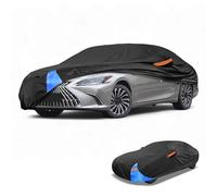 Partuto 1 telo copriauto universale impermeabile per tutte le condizioni atmosferiche, protezione anti-UV e pioggia, copertura esterna completa in poliestere 190T nero blu adatto per berline di