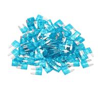 Partuto 100 Pezzi per Mini Fusibili Universali per Auto Stile Lama APM/ATM da 15A - Protezione da Corto Circuito - Auto, Barca, Camion, SUV, RV - Plastica Metallo Blu