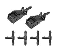 Partuto Kit Ugelli Lavavetro Per Volkswagen Polo Hatchback 1.2 4 Pezzi | Per Volkswagen Golf IV 1.4 16V 1997-2005, OE 6E0955985A, Nero, Plastica, Connettore A T, Facile Installazione.