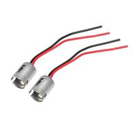 Partuto Portalampada BA15D 2 Pezzi Per Auto Adattatore LED | Nero, Rosso, Metallo, Plastica, 2.3x1.7cm (HxD), Cavo 10.5cm, Estensione Cavo, Presa Lampadina, Universale, 1176
