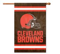 Party Animal NFL Unisex Applique Banner Flag, AFBR, Cleveland Browns, Taglia Unica