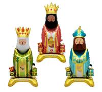 Party Balloons, 3-Piece King Shape Standing Decor, Birthday And Holiday Balloon Set, High-Quality Material, Perfect For Party Planners, Home, Shop, And Corporate Events