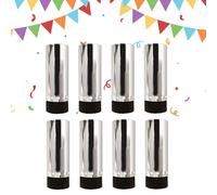Party Cannon - Confetti Decorations for Christmas Birthdays Weddings | 8 Pieces Party Accessories with Colorful Paper, Blast Tubes Indoor Outdoor, Celebration Fun for Kids New Year Graduation